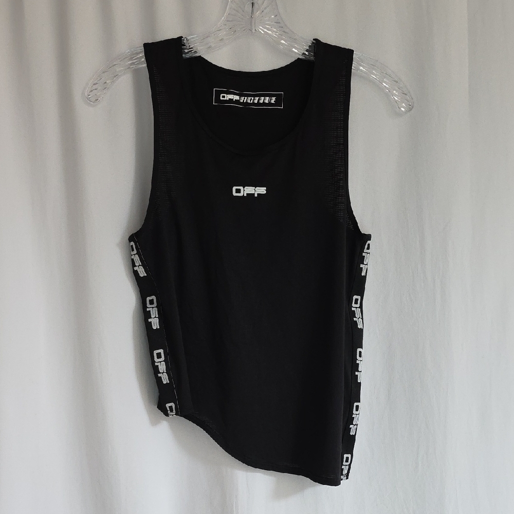 Off-White Black Tank Top. Size XS